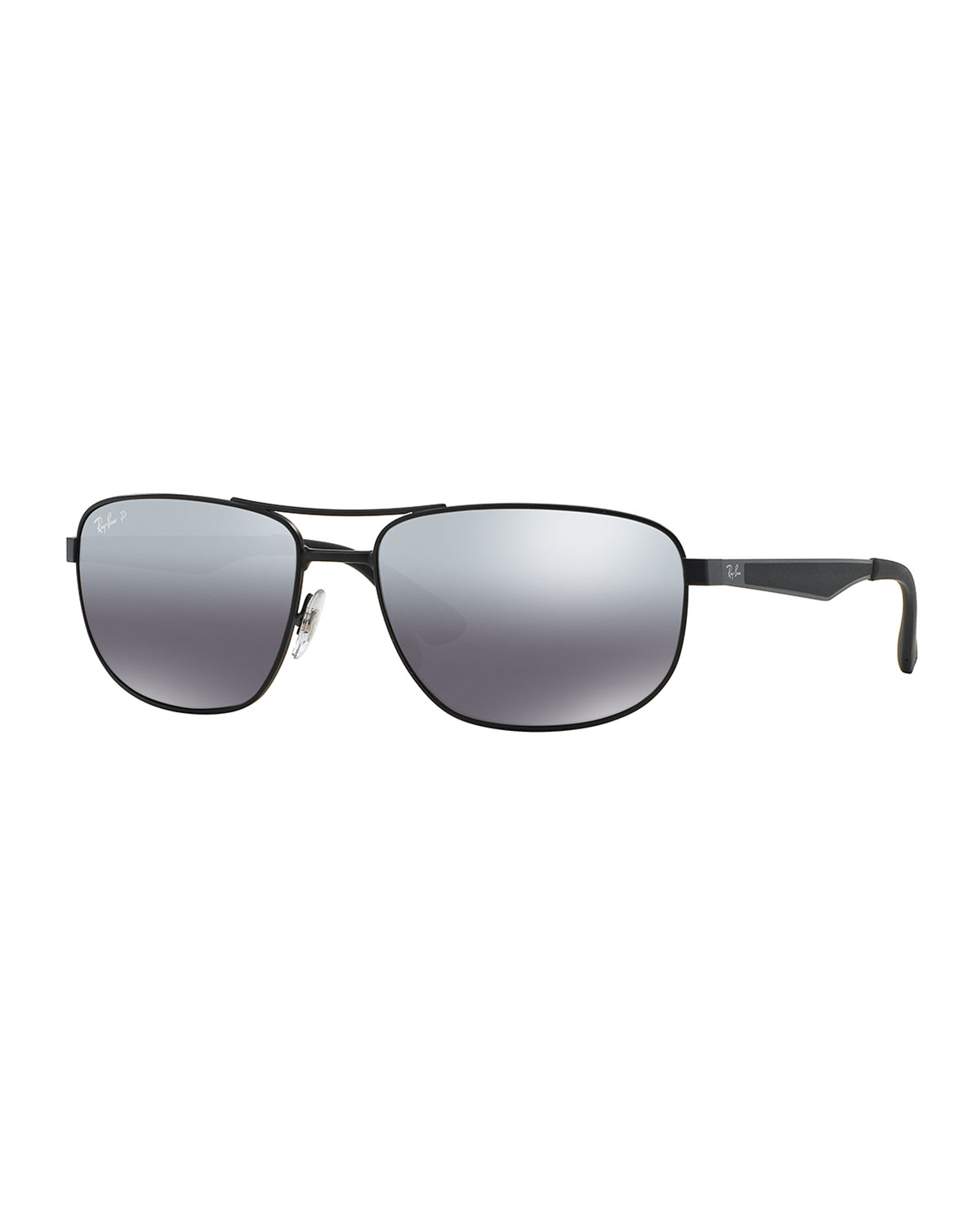 Ray-Ban Metal Mirrored Aviator Sunglasses in Gray - Lyst