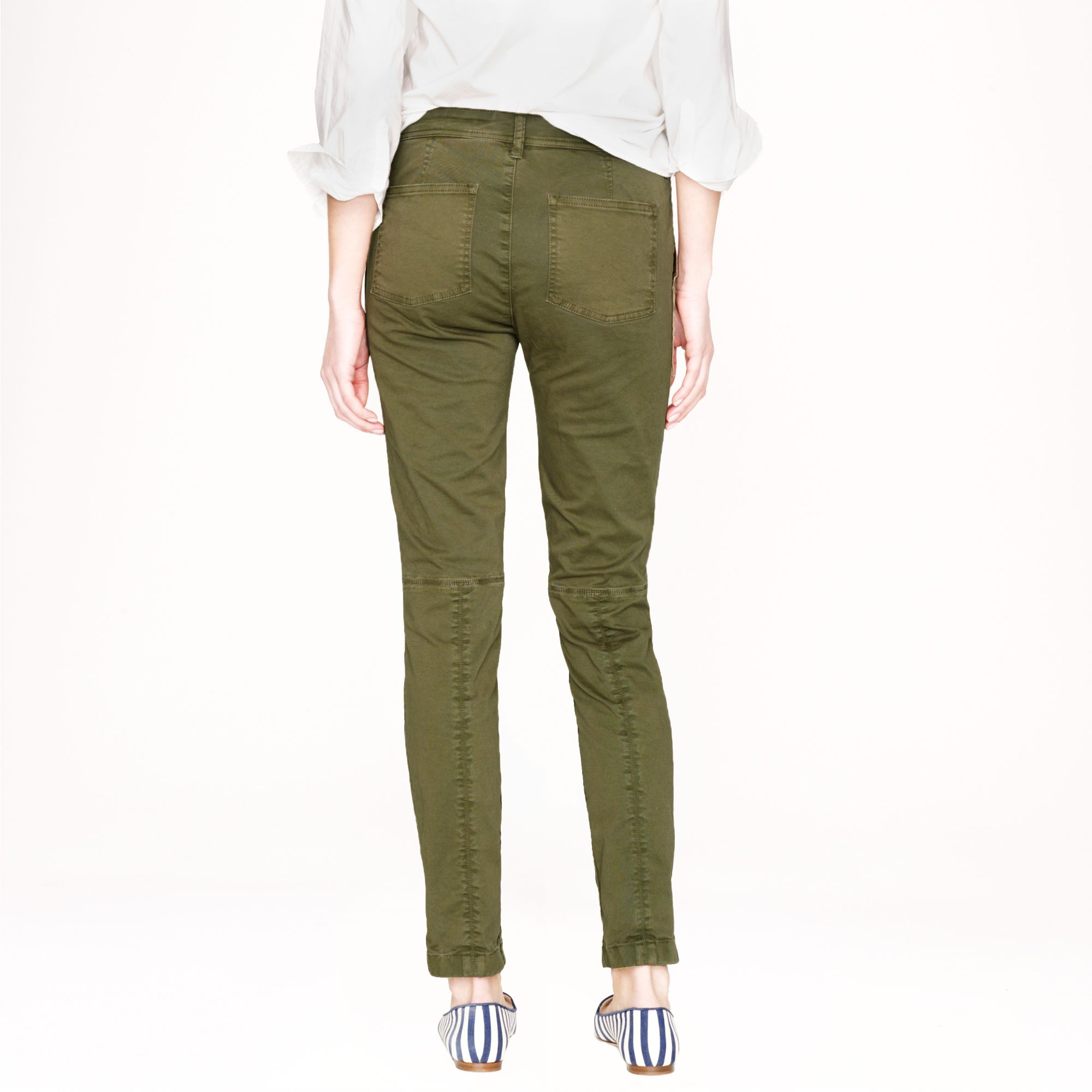 Lyst - J.Crew Skinny Washed Twill Utility Pant in Green