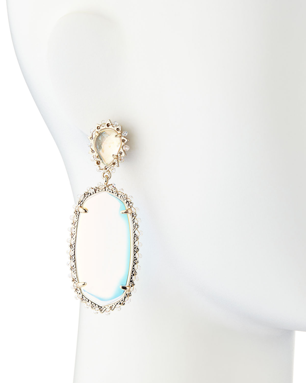Lyst Kendra Scott Parsons Clip On Earrings In Blue Gallery