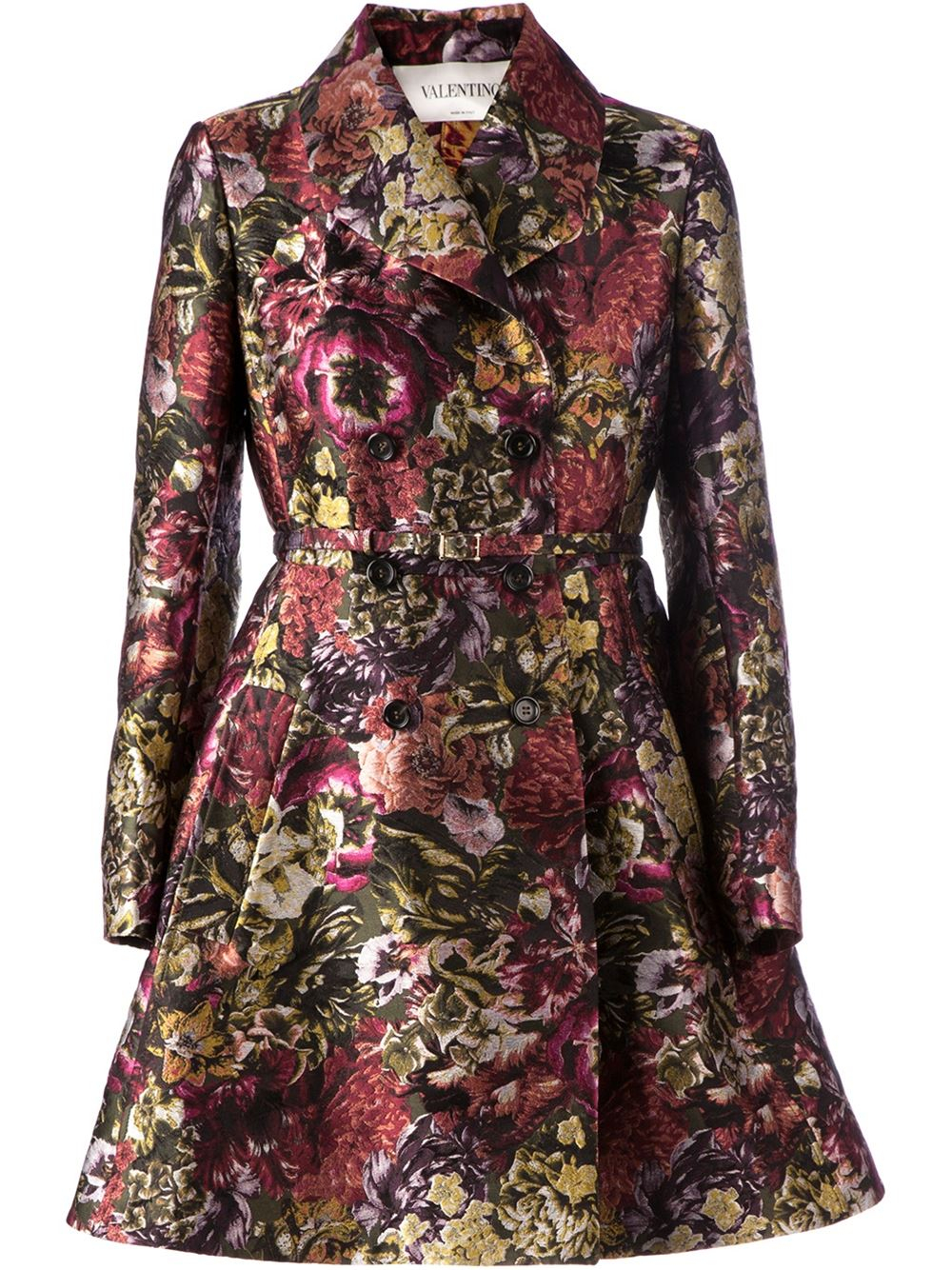 Lyst - Valentino Floral Brocade Coat