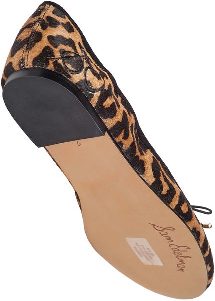 leopard calf hair flats