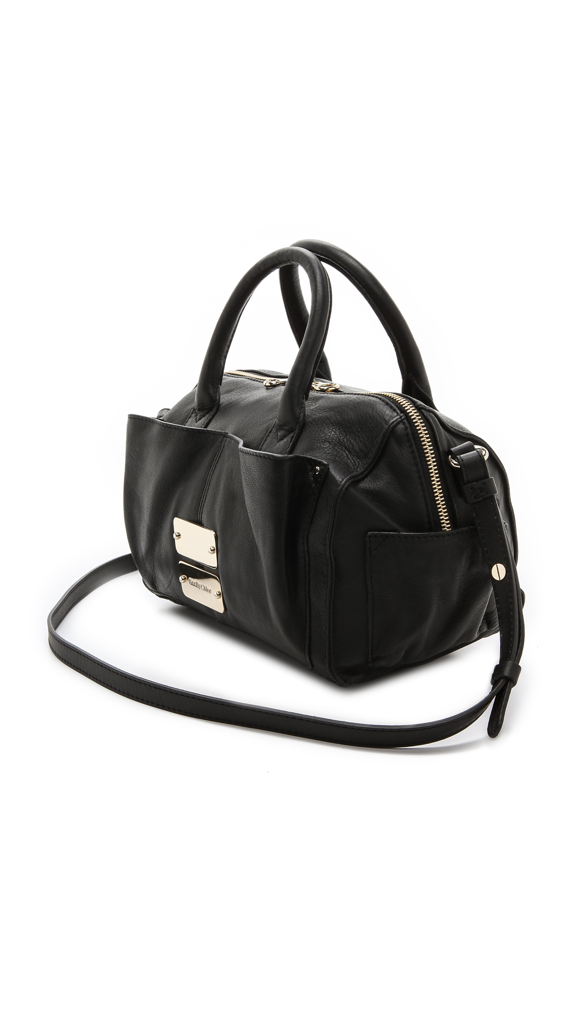 Lyst - See by chloé Nellie Small Handbag With Shoulder Strap - Black/pebble in Black