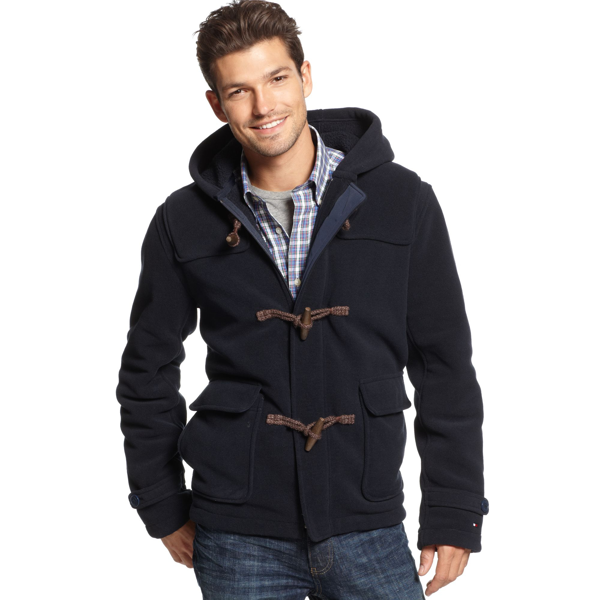 Lyst Tommy Hilfiger Paxton Duffle Coat in Blue for Men