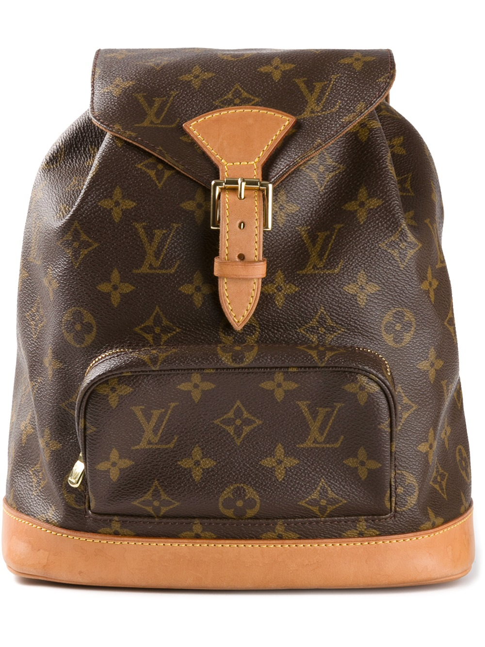 Lyst - Louis Vuitton Monogrammed Back Pack in Brown