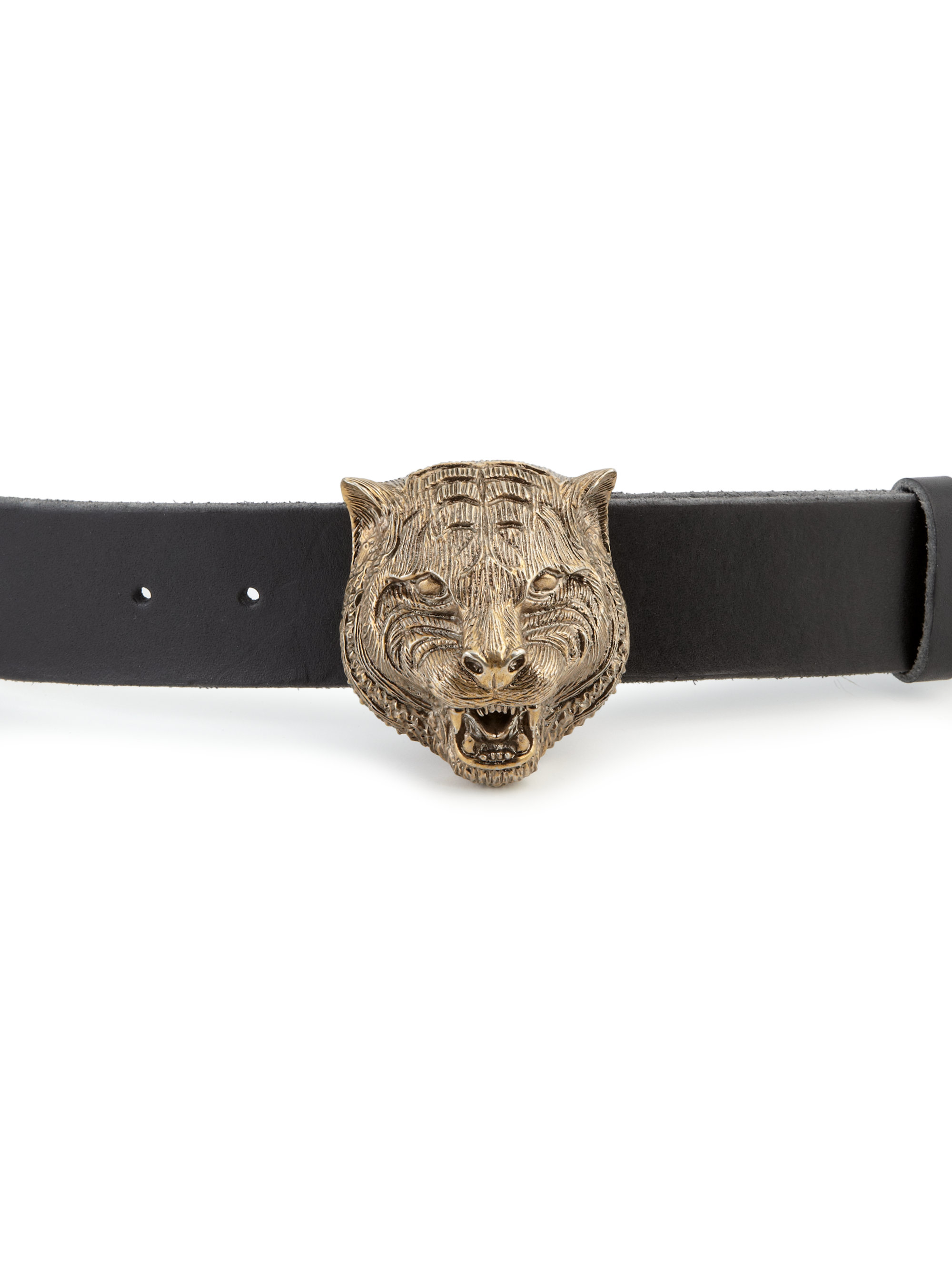 gucci tiger head buckle belt