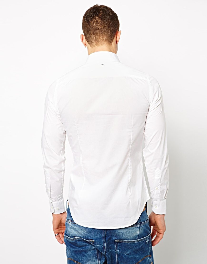 Lyst - G-Star Raw G Star Correct Slim Fit Shirt In White in White for Men