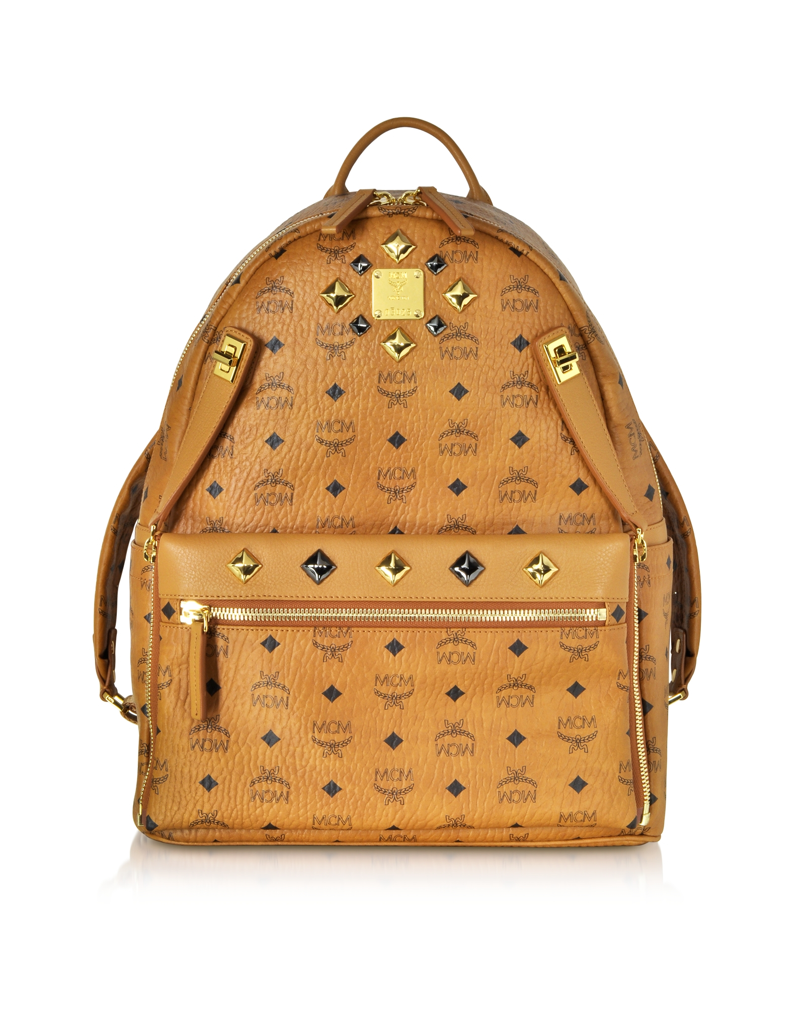 Mcm Medium Dual Stark Backpack in Brown (Cognac) | Lyst