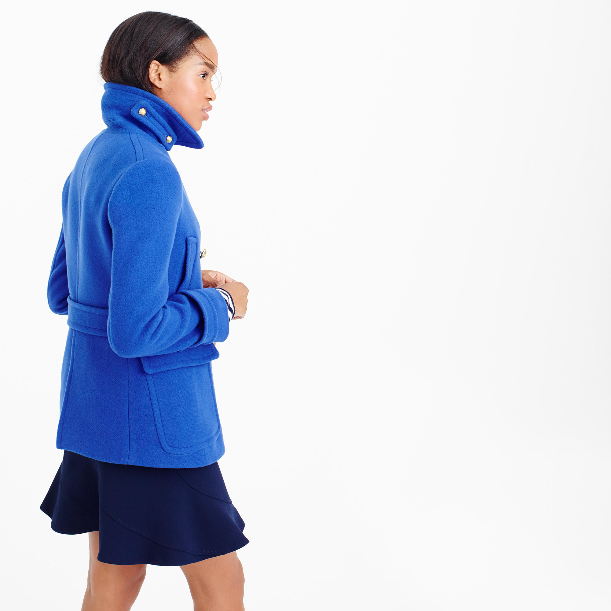 J.crew Stadium-cloth Majesty Peacoat in Blue (deep pacific) | Lyst