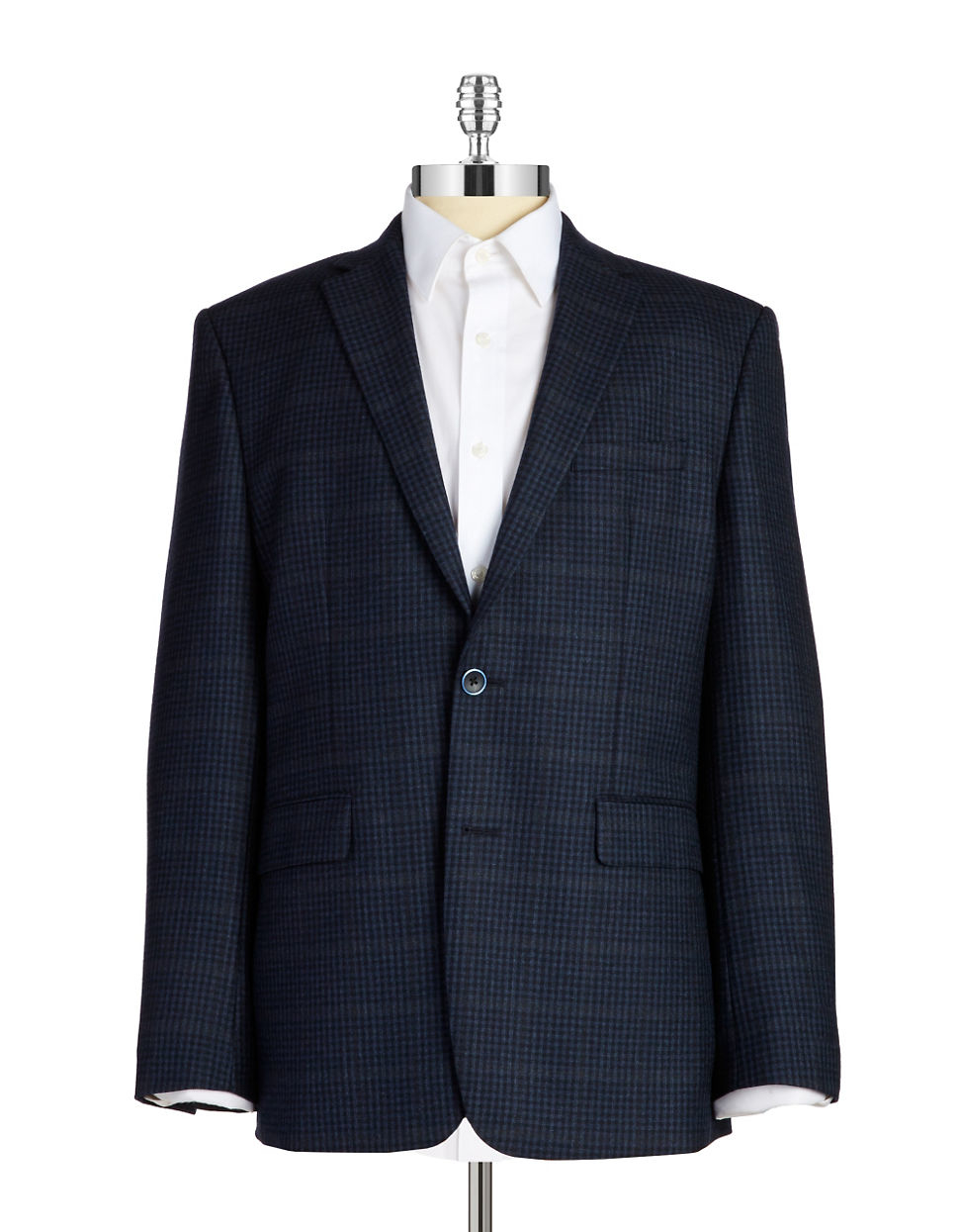 Lyst - Vince Camuto Checkered Wool Blazer in Blue for Men