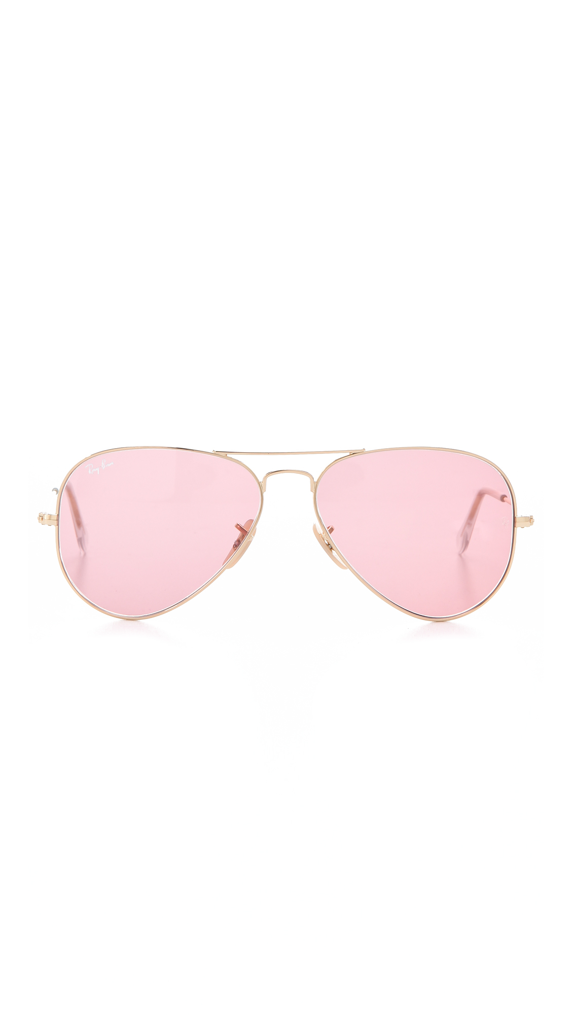 Lyst Ray Ban Aviator Sunglasses In Pink 