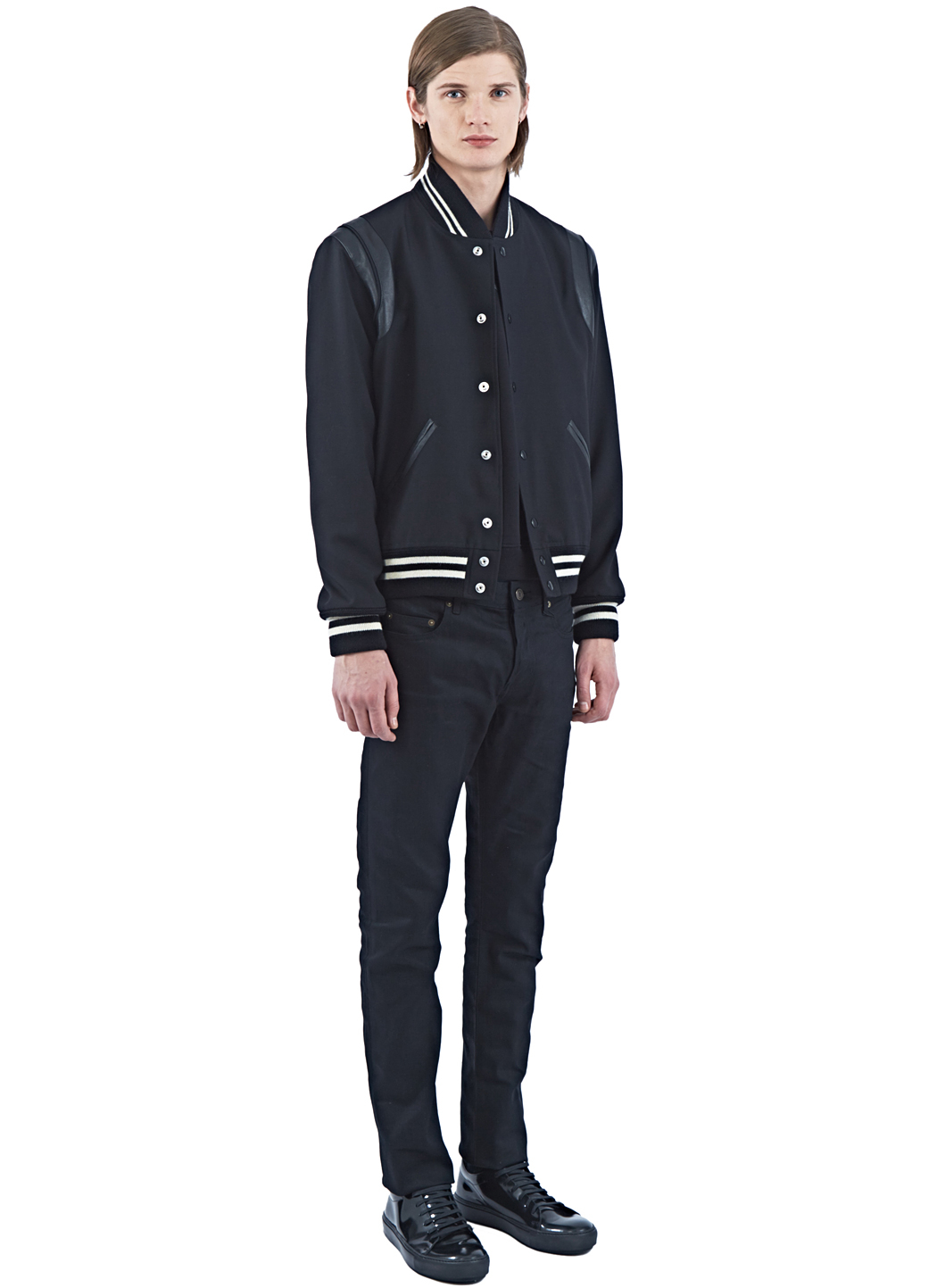 Ysl Leather Bomber Jacket Photos