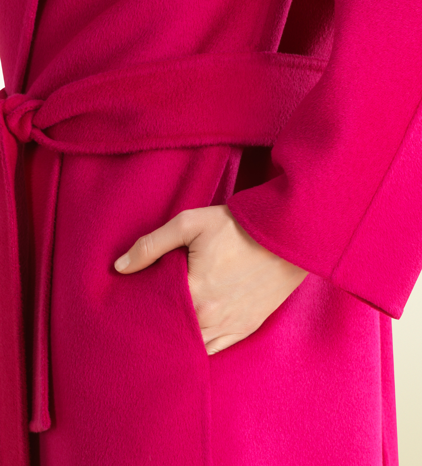 Lyst Gucci Fuchsia Wool Wrap Coat in Pink