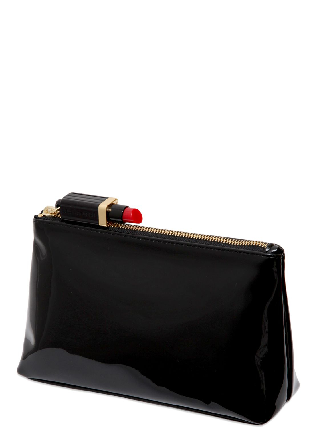 Lyst - Lulu Guinness Patent Leather Makeup Bag in Black