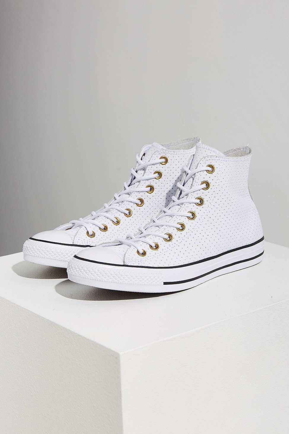 leather white platform converse