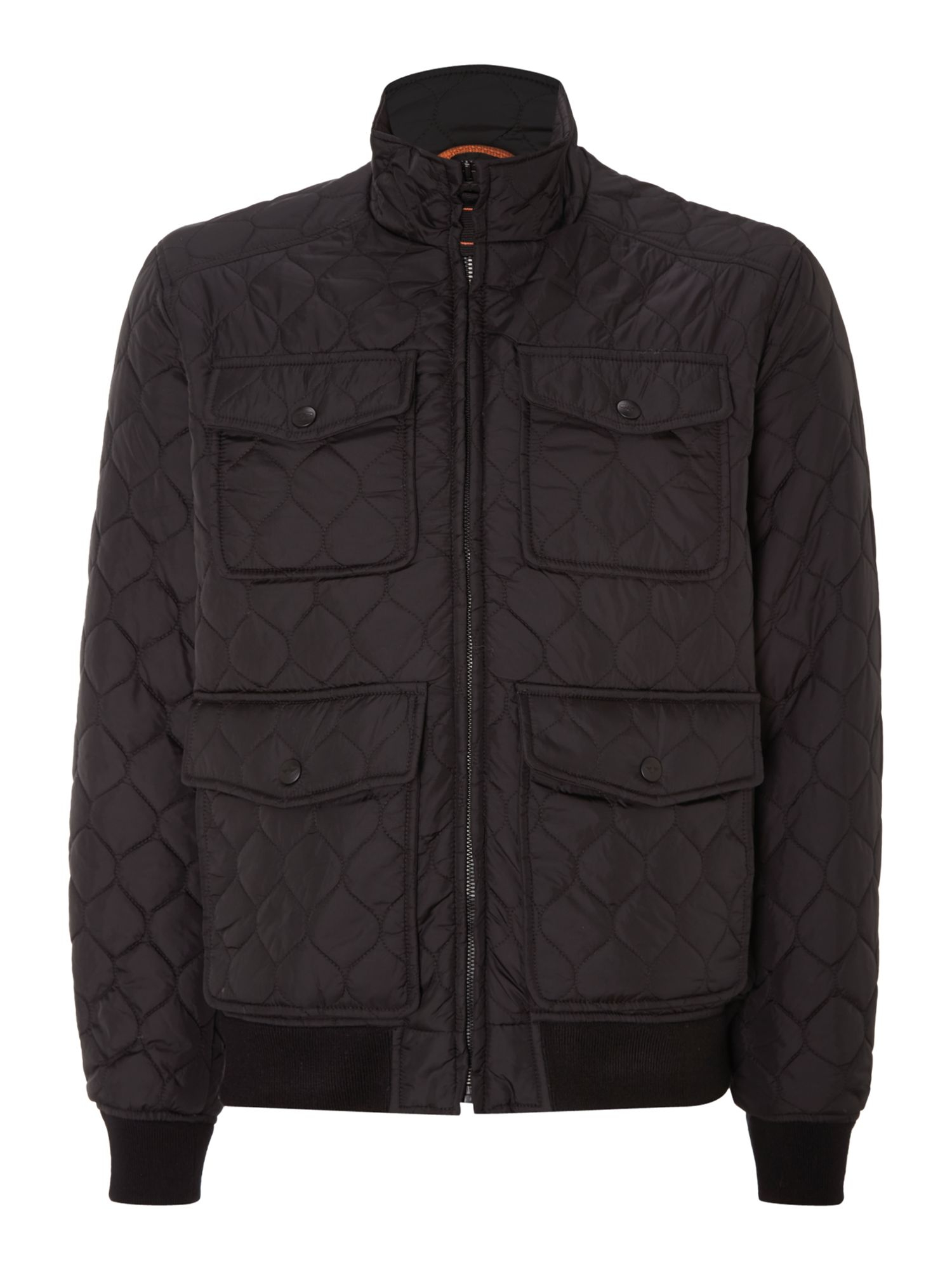 Dockers Quilted Bomber Jacket in Black for Men | Lyst