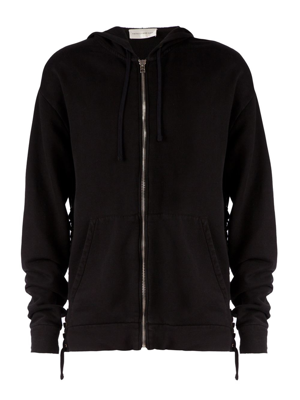 Faith connexion Lace-up Detail Hoodie in Black for Men | Lyst