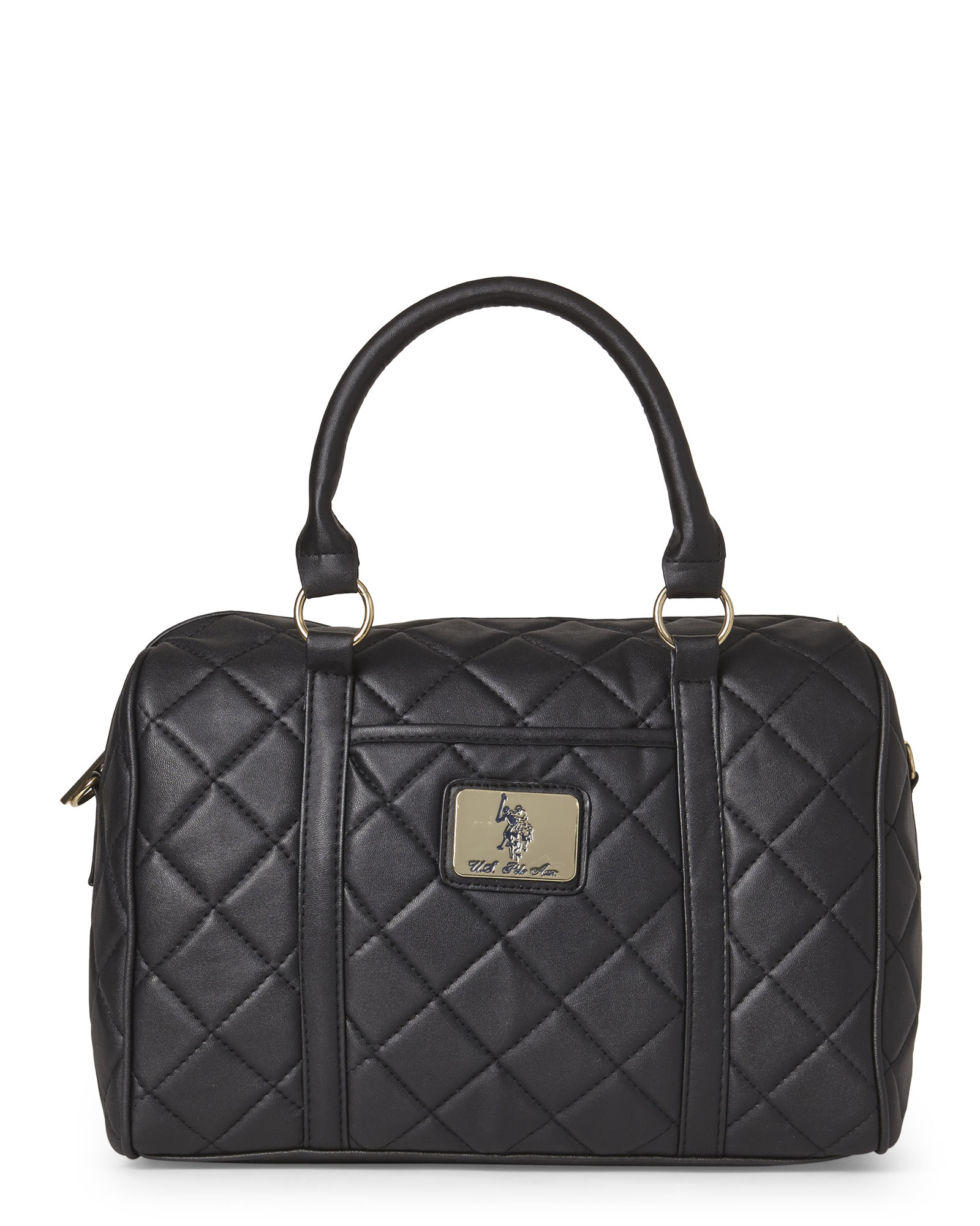 Lyst U.S. Polo Assn. Black Alex Quilted Satchel in Black