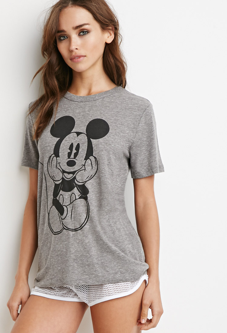 hair product gray of touch in   Lyst Tee 21 Mickey Mouse Gray Forever Graphic