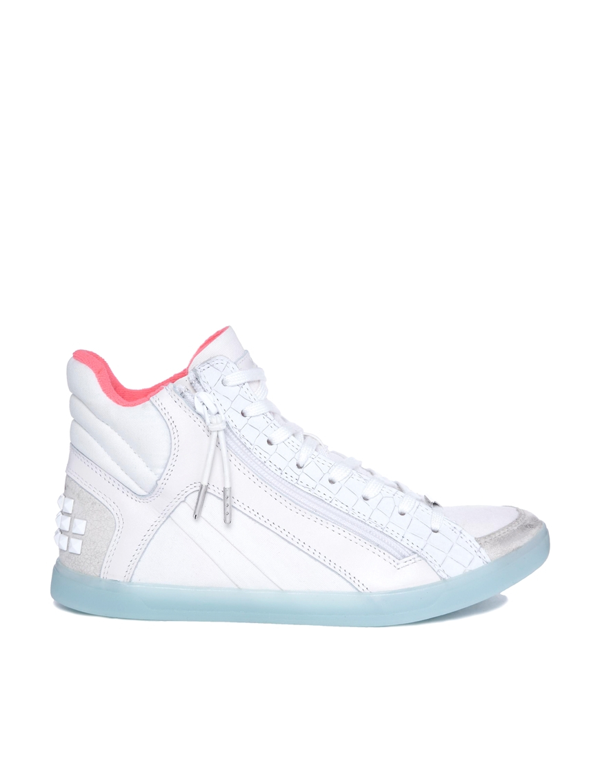 dkny white trainers womens