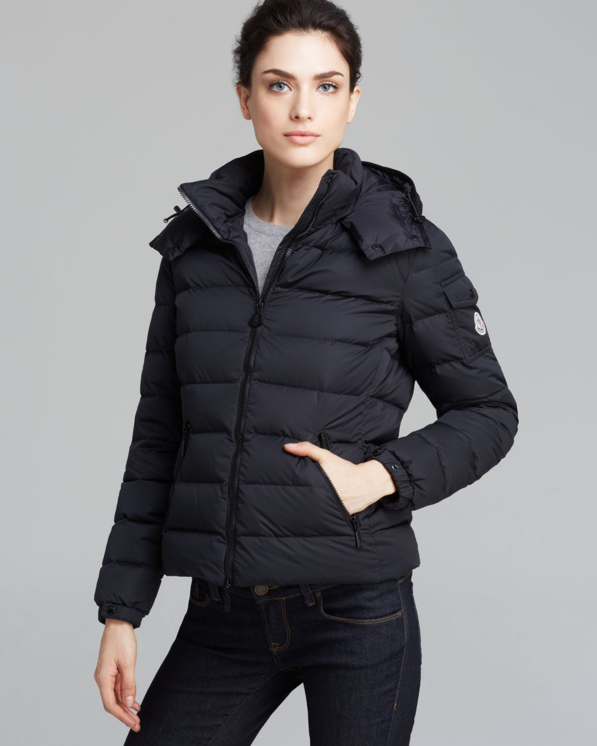 moncler matte black jacket