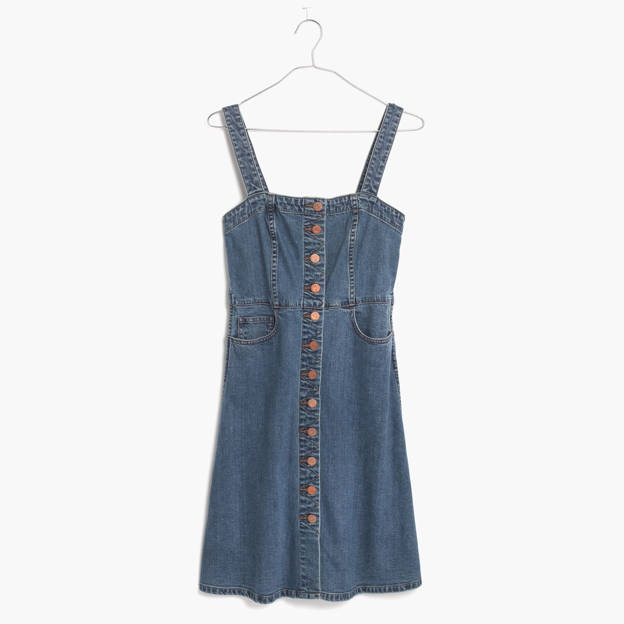 Lyst - Madewell Denim Overall Dress in Blue