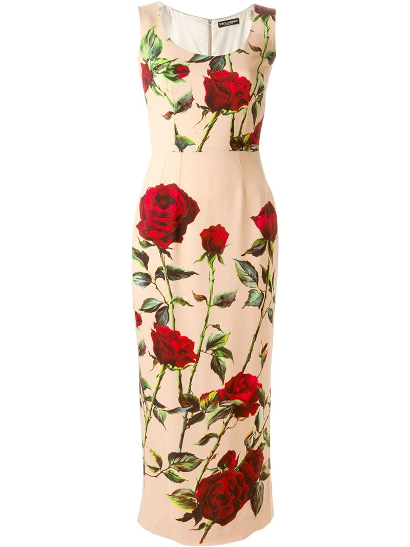 Rose pencil dress