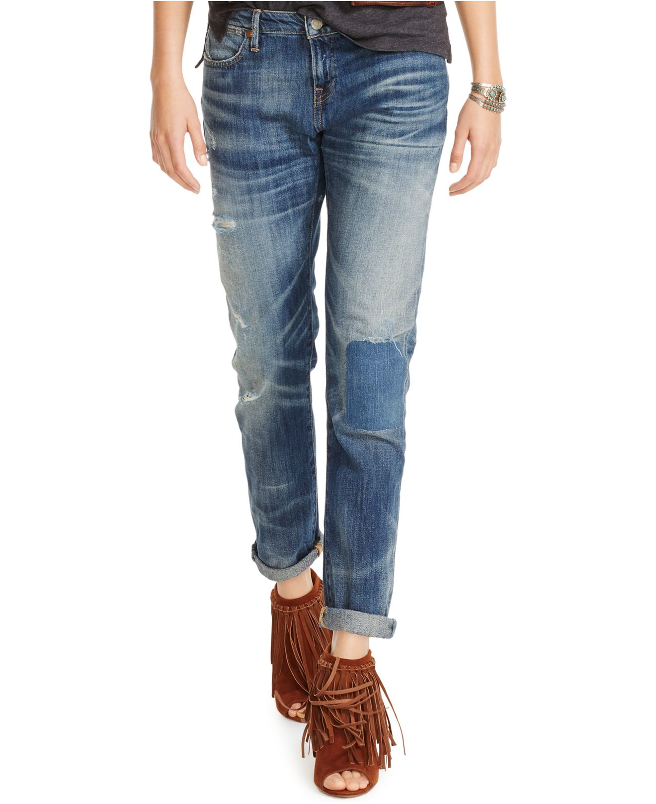 ralph lauren distressed jeans