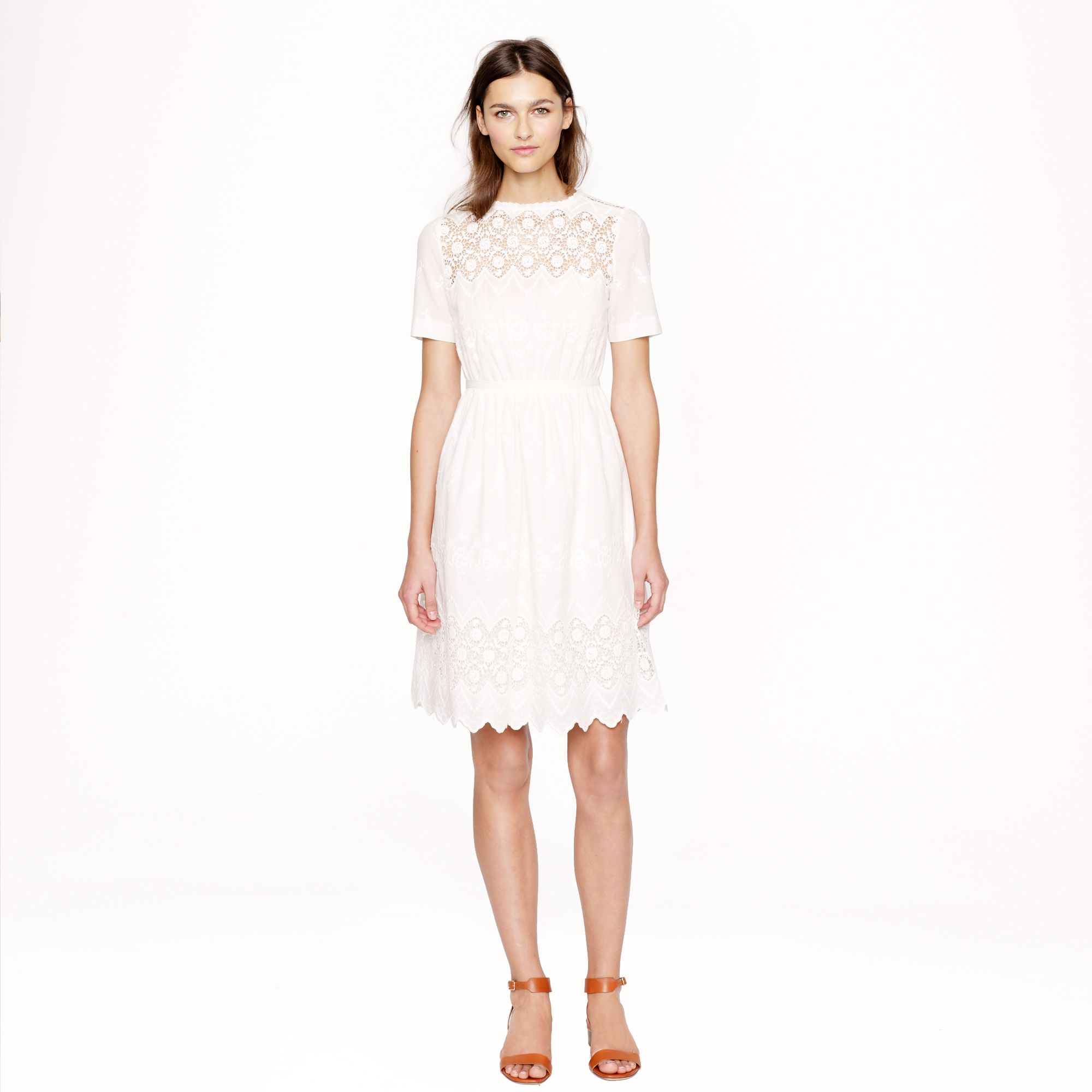 J.crew Collection Victorian Lace Dress in White | Lyst
