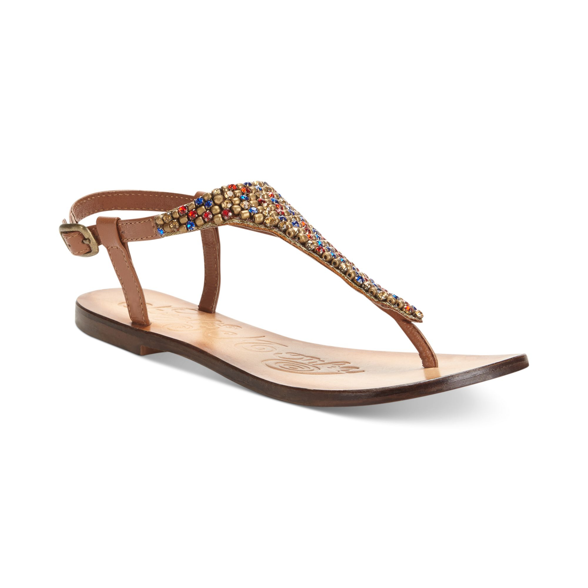 Lyst - Naughty Monkey Diamonds and Pearls Hooded Thong Sandals in Brown