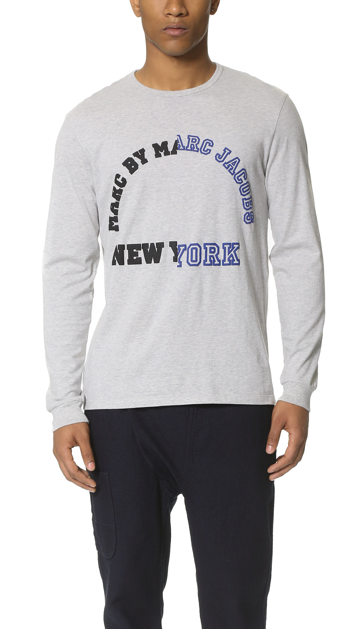 Lyst - Marc By Marc Jacobs Cut University Logo T-shirt in Gray for Men