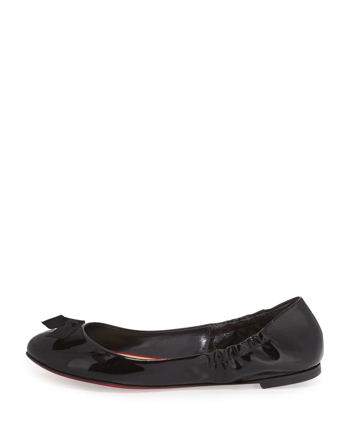 Christian louboutin Gloriana Patent-Leather Ballet Flats in Black ...  
