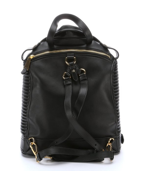 Lyst - Moschino Black And Red Leather &#39;Biker Jacket&#39; Backpack in Black