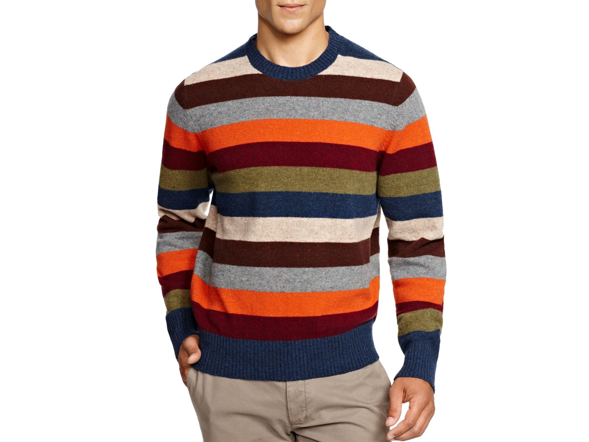 Lyst - Brooks brothers Multi Stripe Wool Sweater for Men