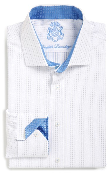 English laundry  Trim Fit Dobby Dress  Shirt  in White  for 