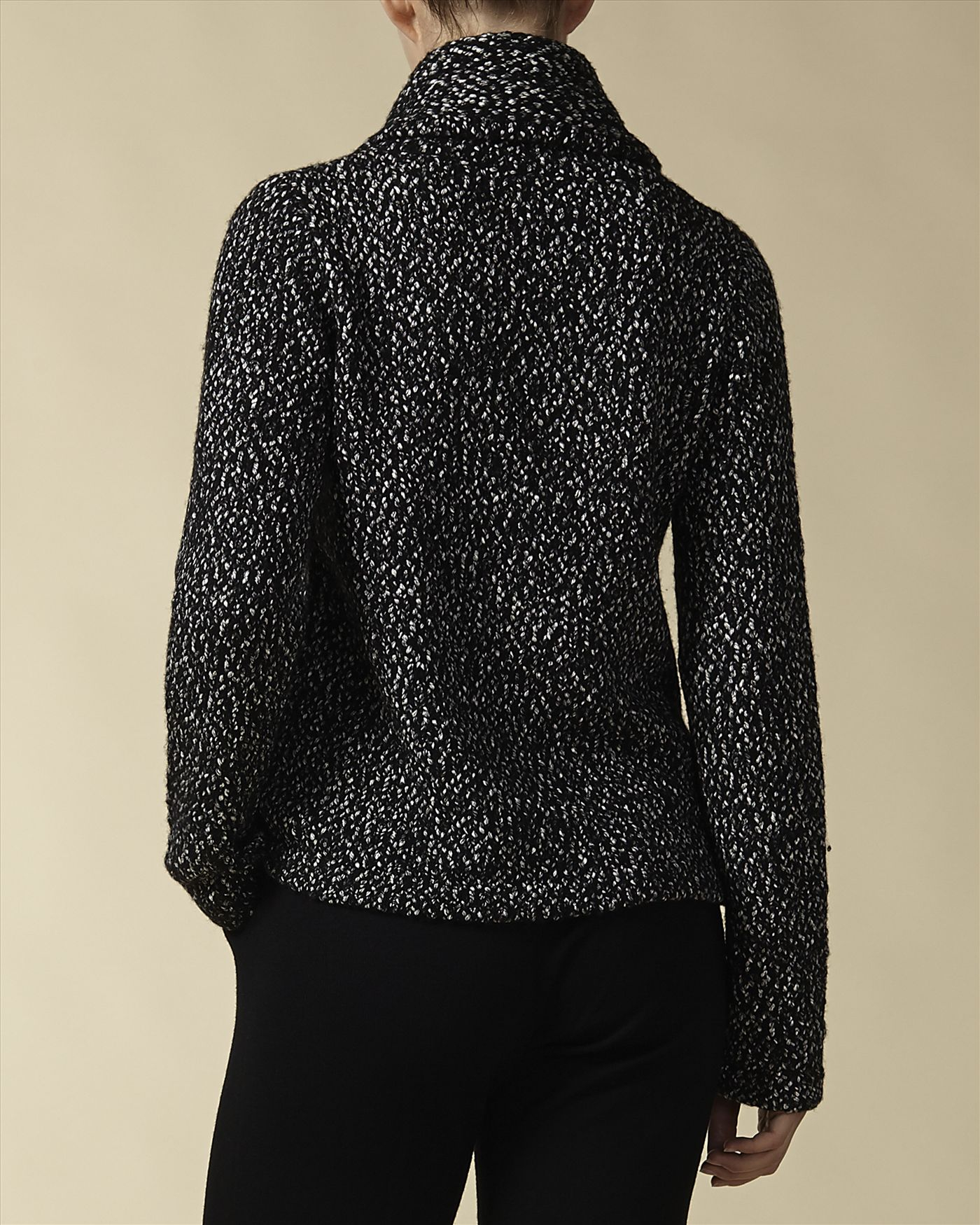 Lyst Jaeger Knitted Cowl Neck Sweater in Black