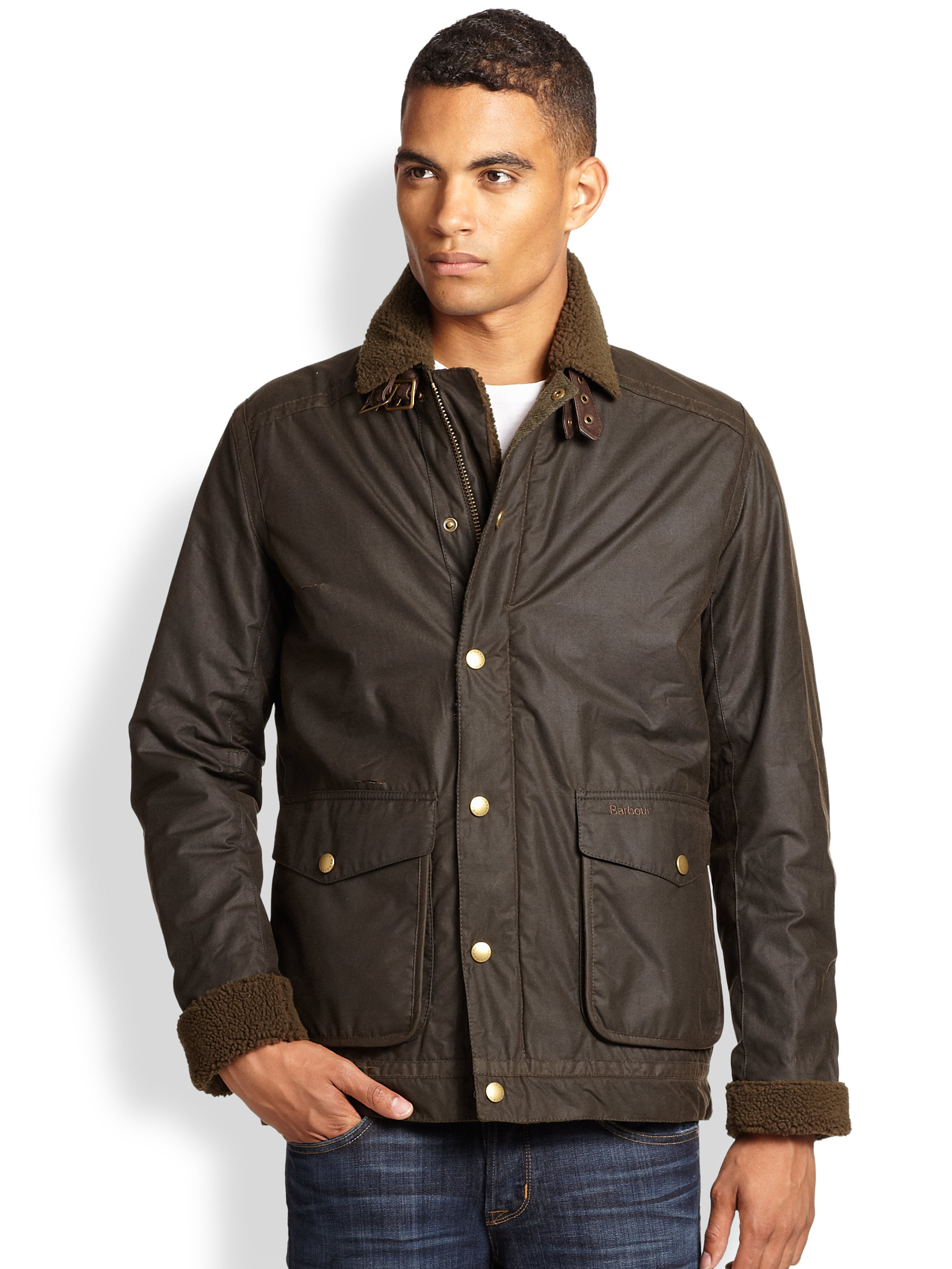 Lyst - Barbour Catrick Waxed Cotton Jacket in Brown for Men