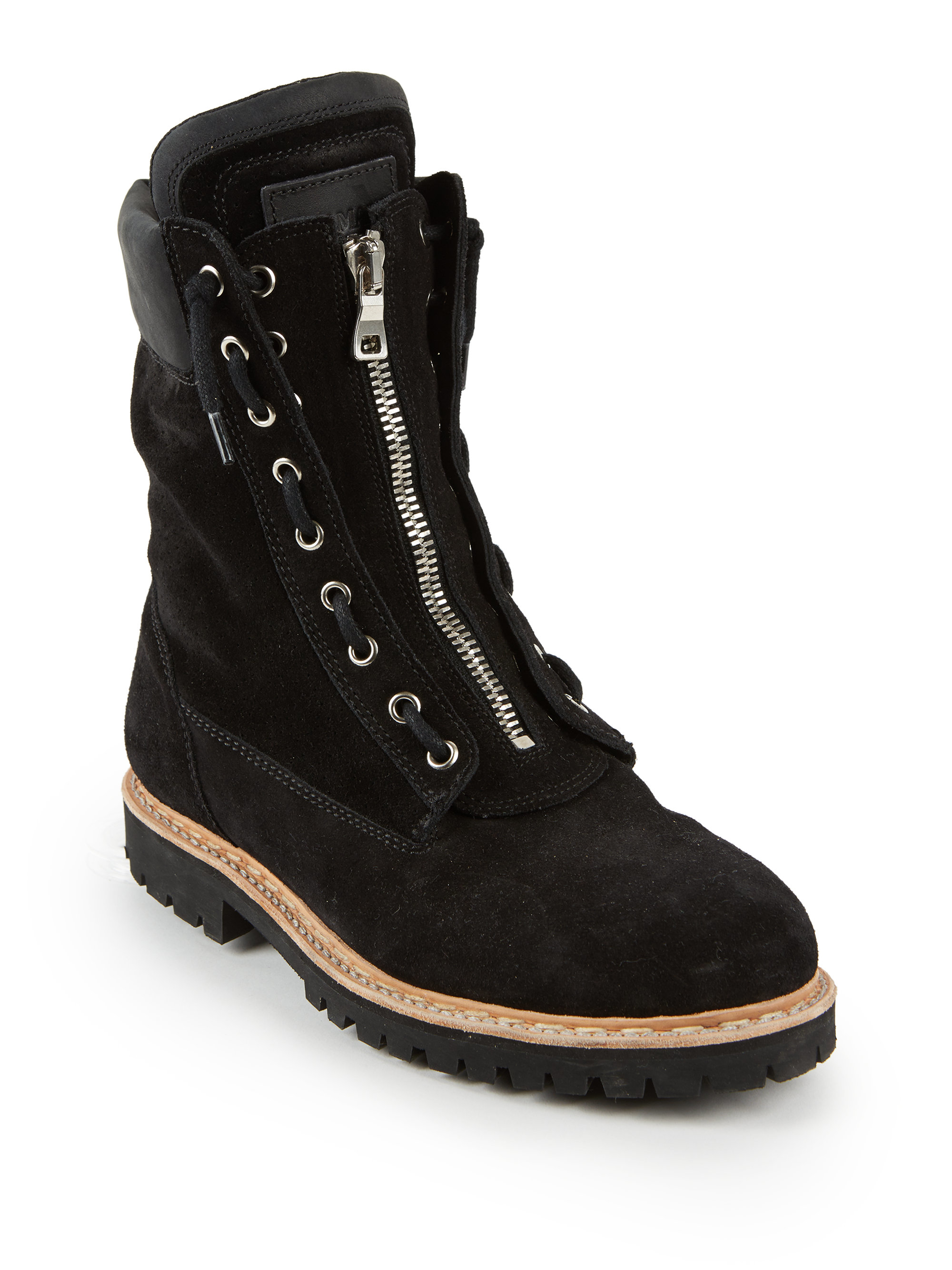 balmain taiga leather boots