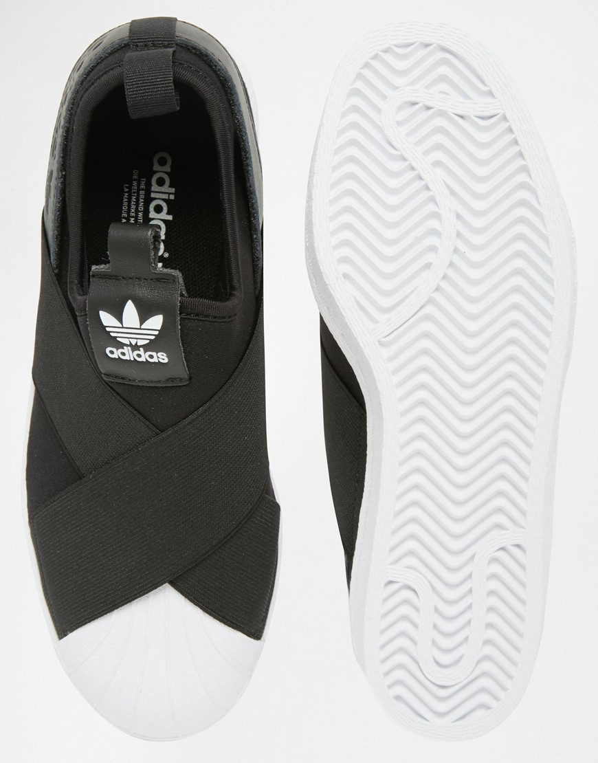 Adidas Originals Khaki Superstar Slip On Trainers Adidas Originals Khaki Superstar Slip On Trainers