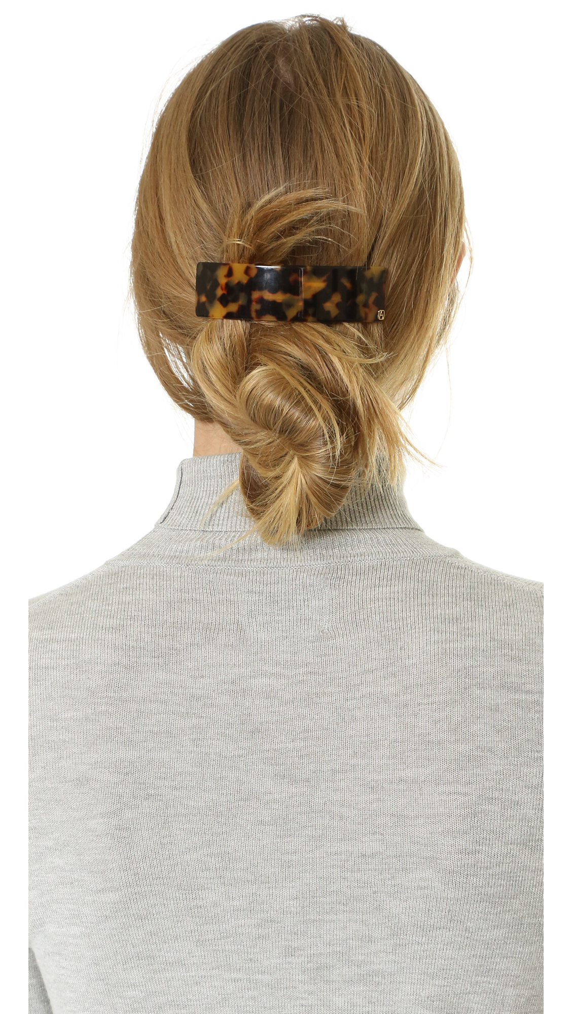 Alexandre de paris Thick Hair Clip in Brown | Lyst