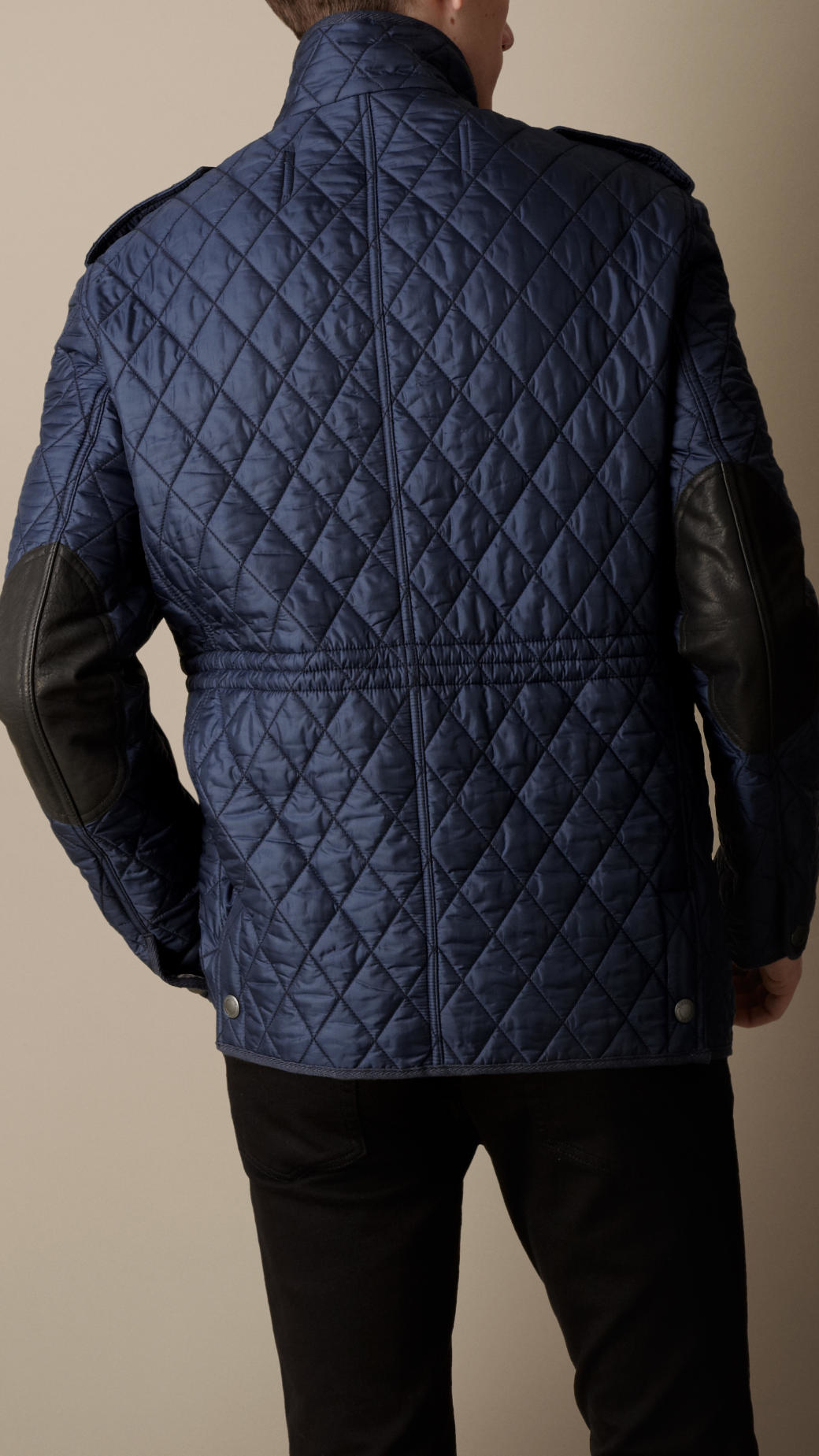 Burberry Diamond Quilted Field Jacket in Blue for Men | Lyst