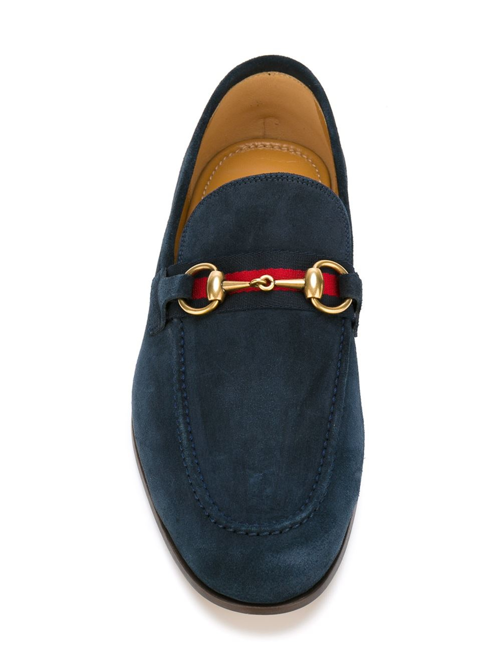 Lyst - Gucci Suede Loafers in Blue for Men