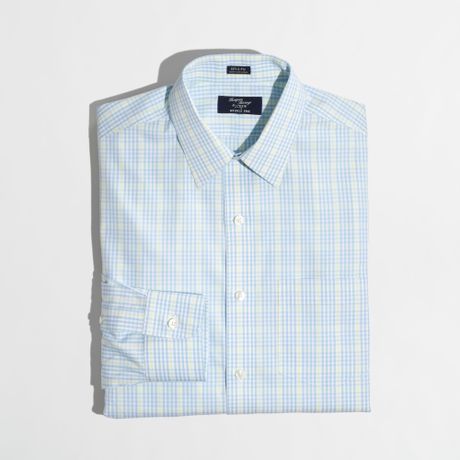 J.crew Factory Thompson Wrinklefree Dress Shirt in Exploded Tattersall ...