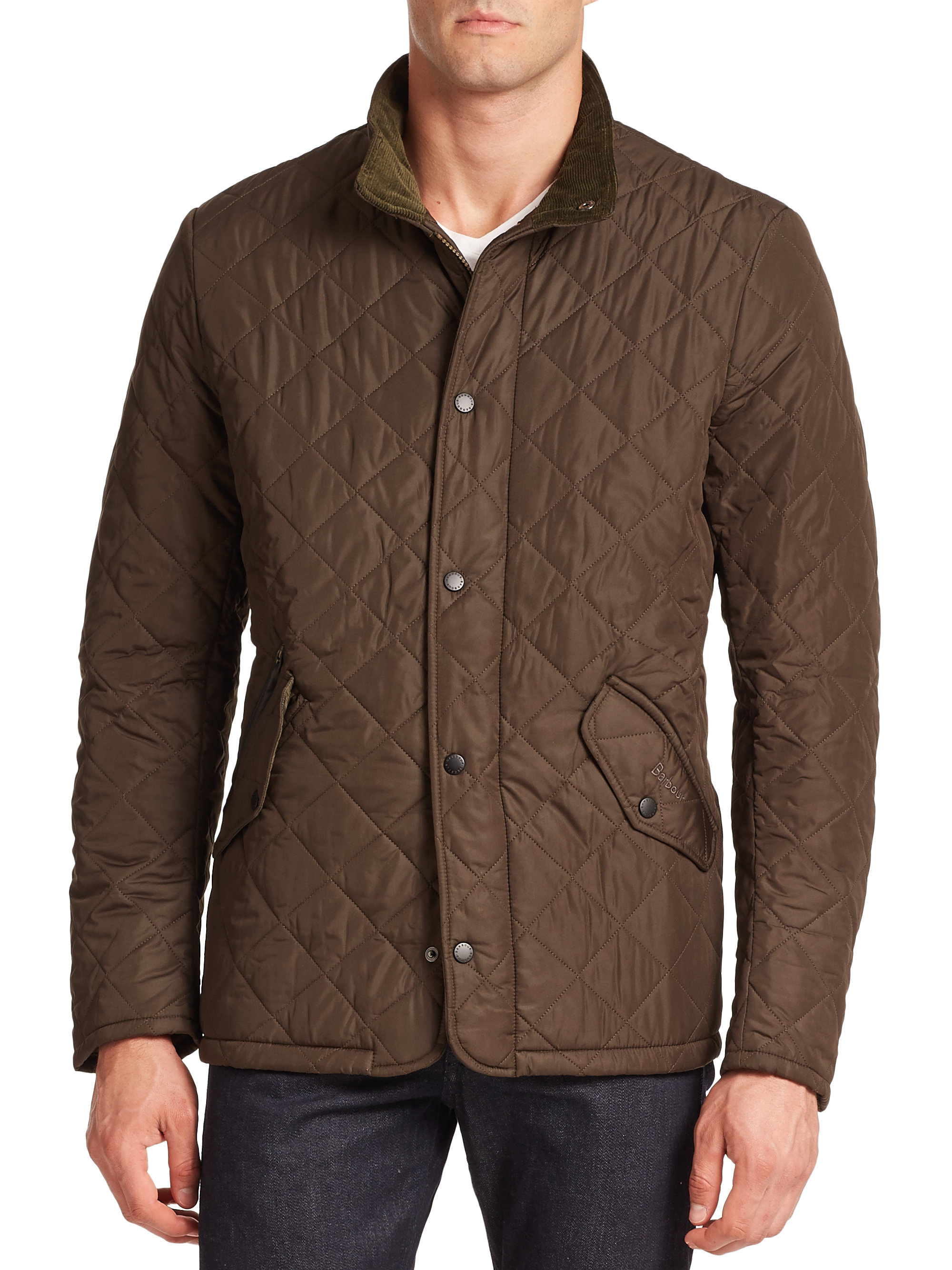 Barbour Chelsea Quilted Sports Jacket in Green for Men | Lyst