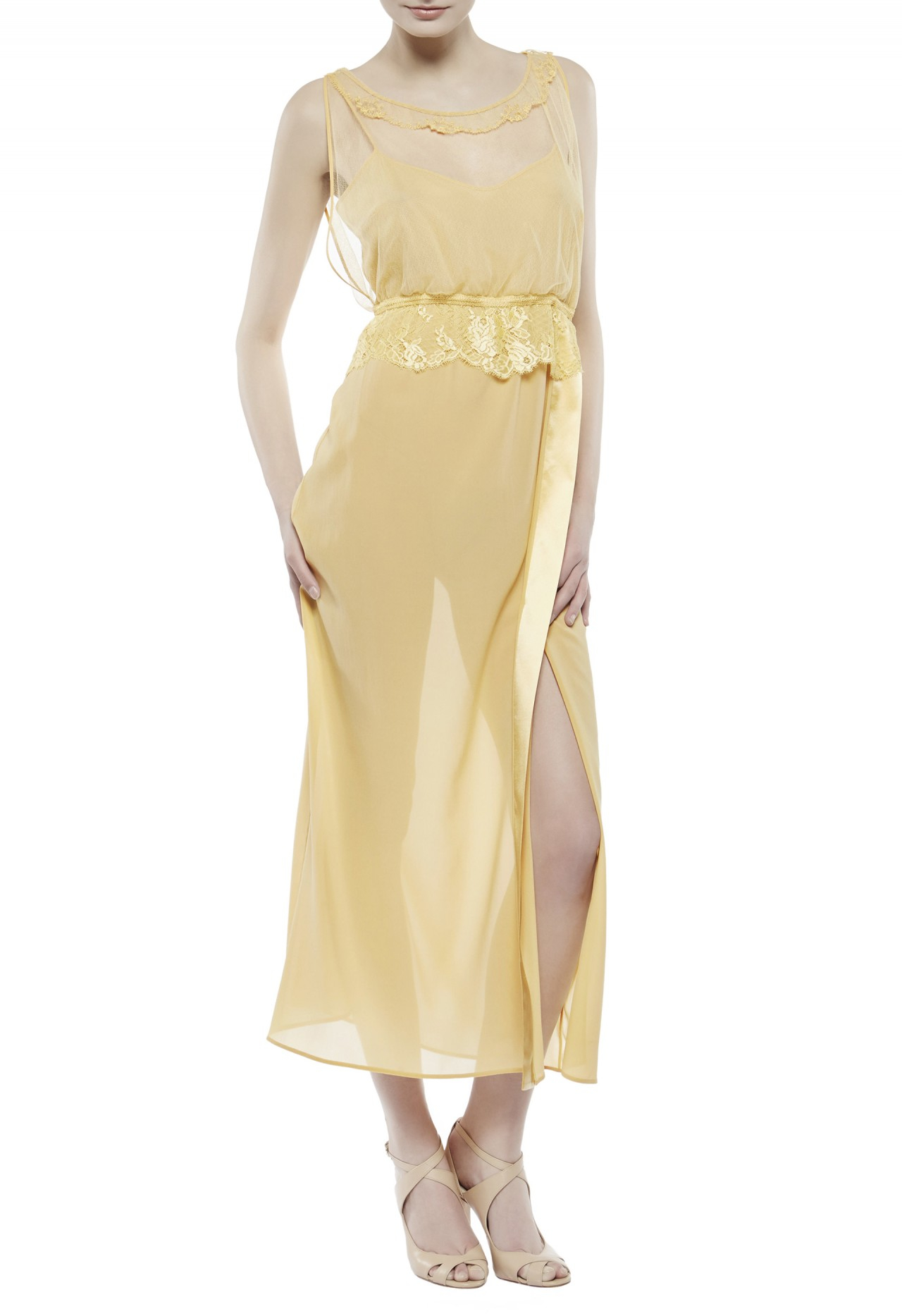 Lyst La Perla Nightgown In Yellow 5641