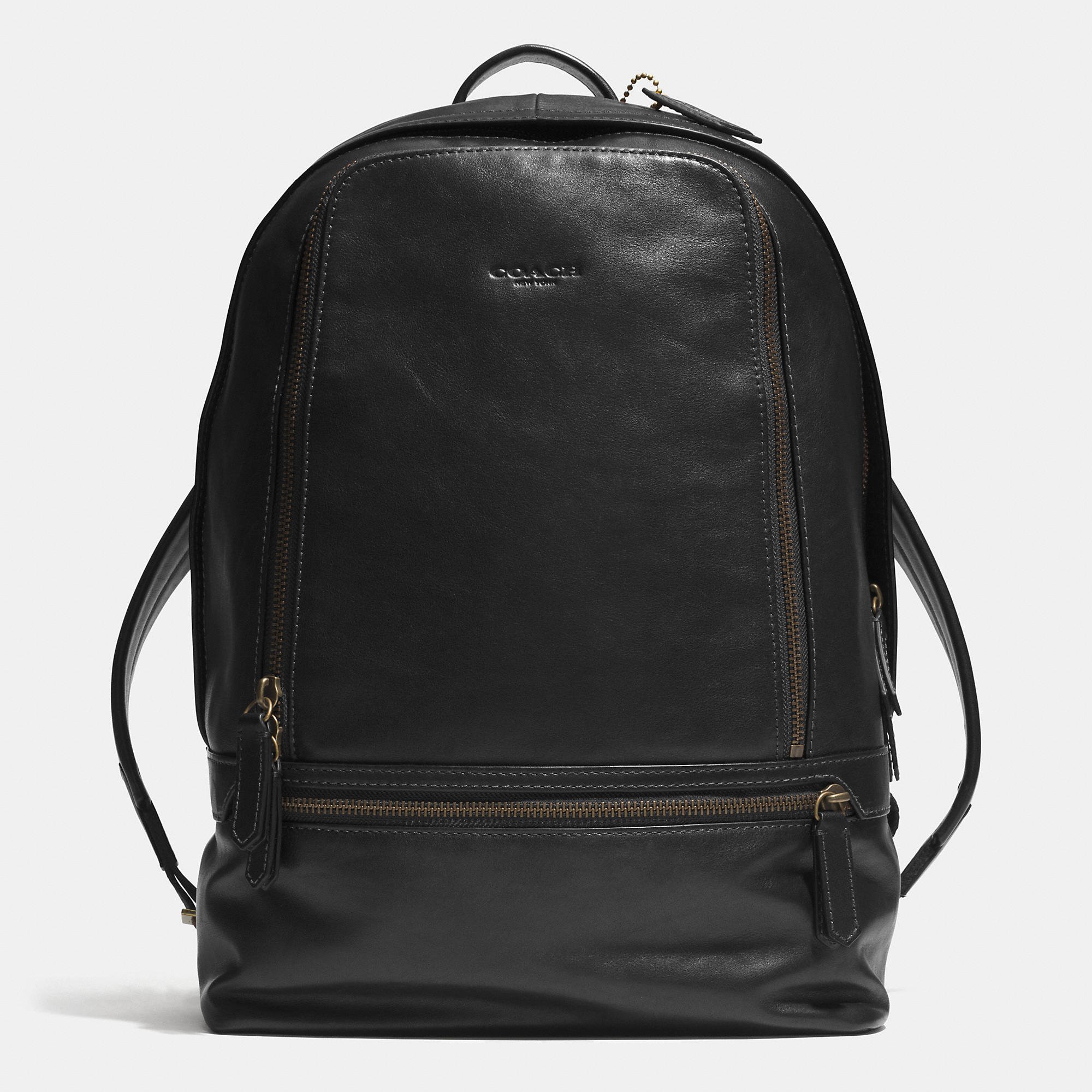 Coach Bleecker Traveler Backpack In Leather in Black for Men | Lyst