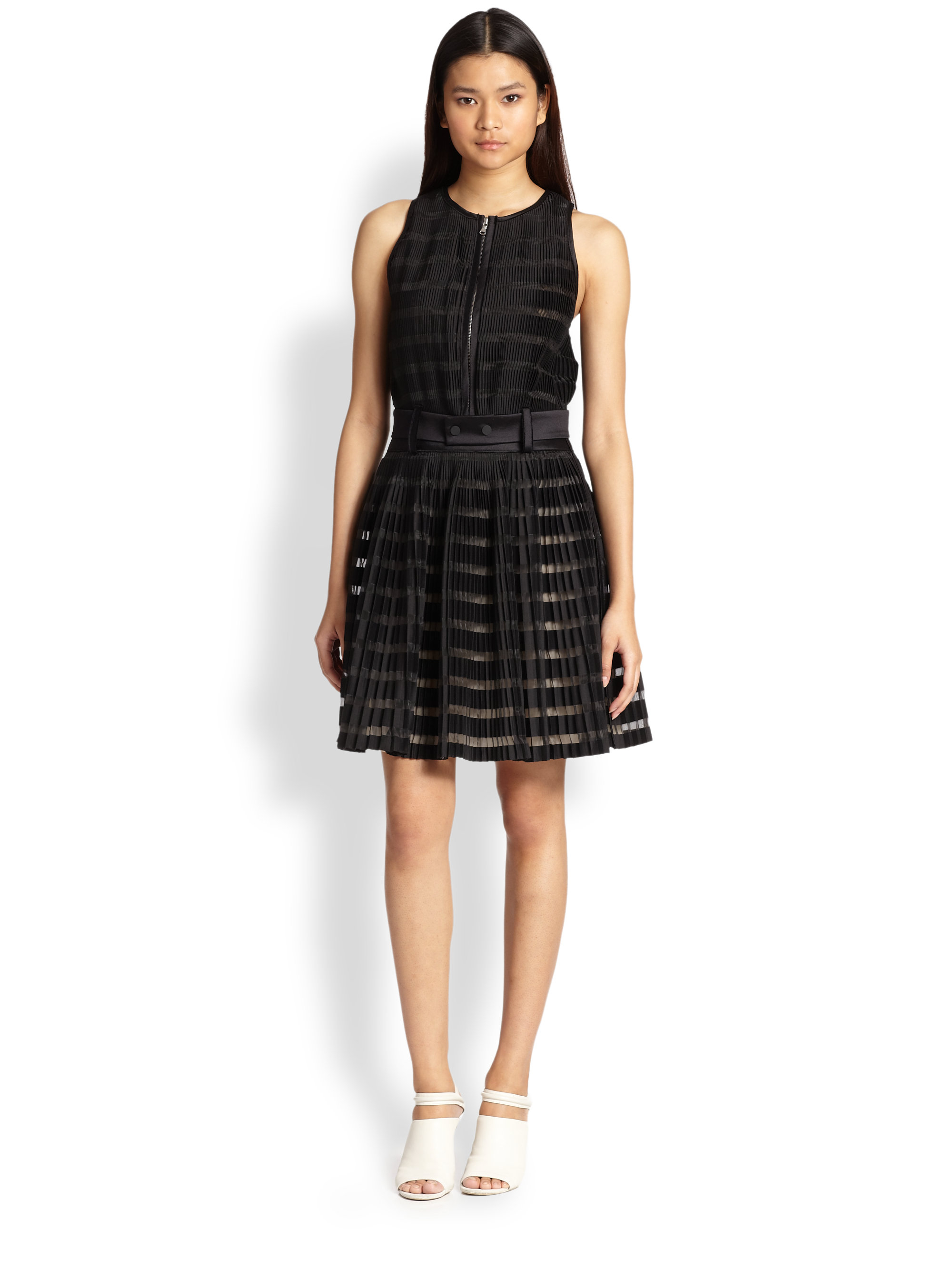lyst 3 1 phillip lim fortuny pleated dress in black lyst 3 1 phillip lim fortuny pleated dress in black