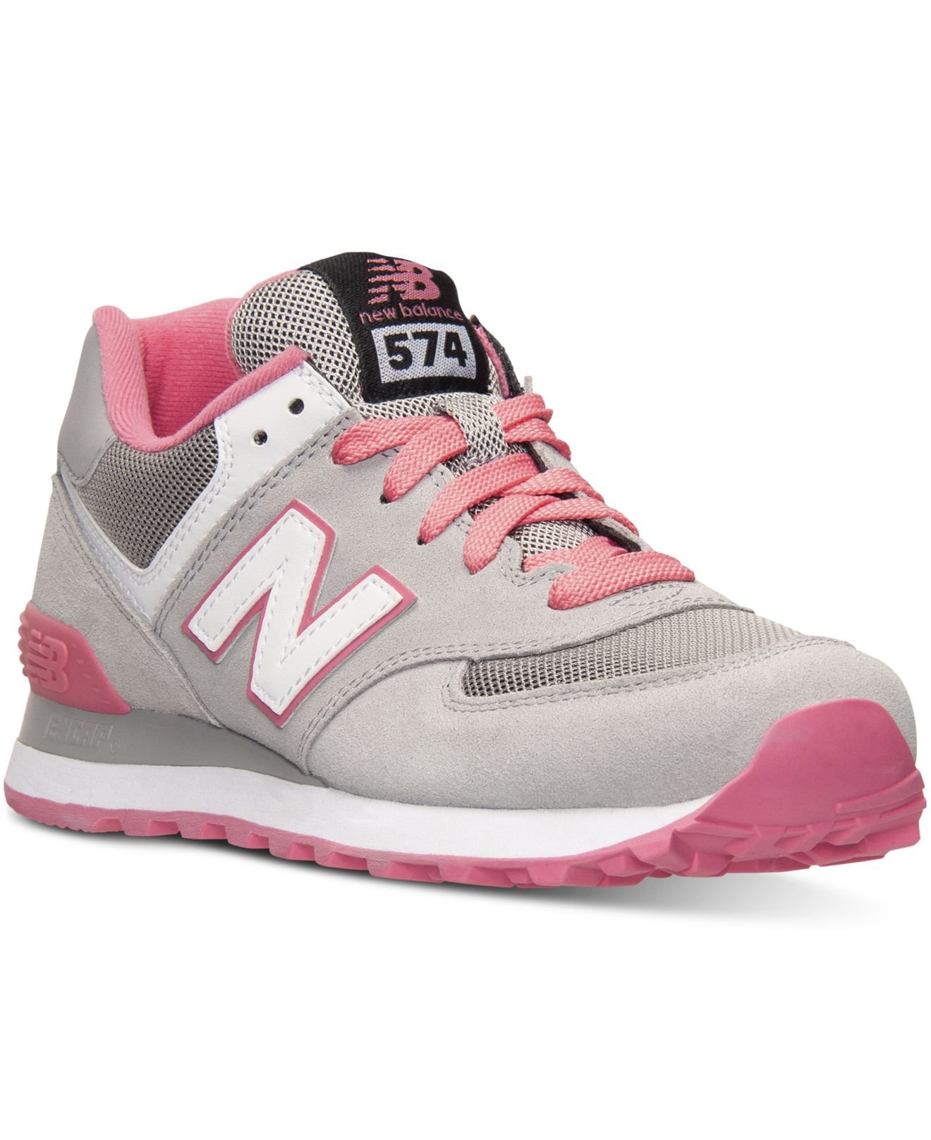 New balance Women's 574 Casual Sneakers From Finish Line in Pink | Lyst