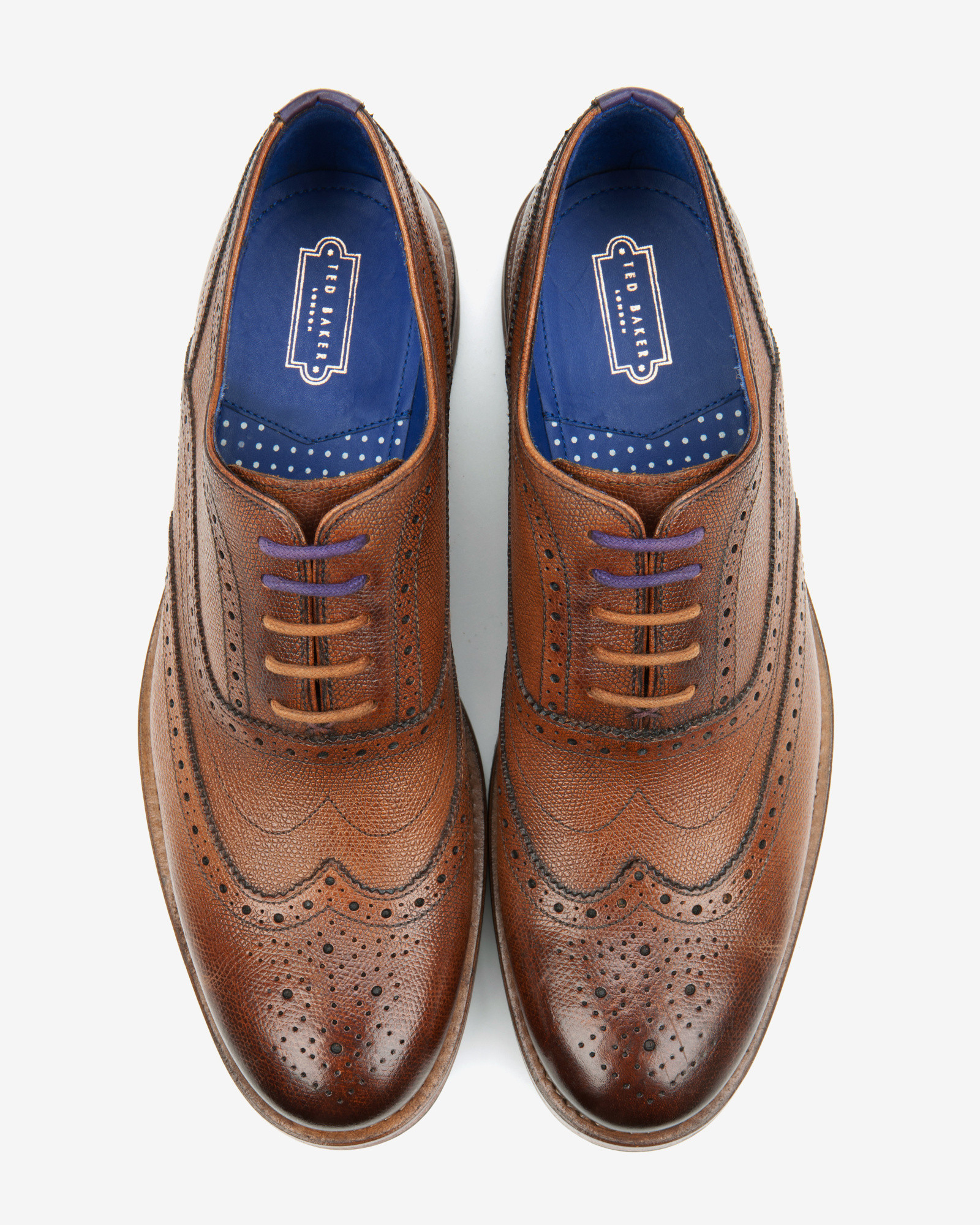 Ted Baker Leather Oxford Brogues in Brown for Men - Lyst