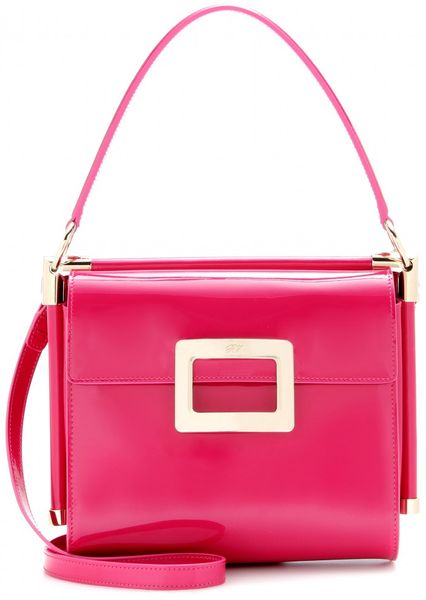 Roger Vivier Miss Viv Patentleather Shoulder Bag in Pink (fuxia made in ...