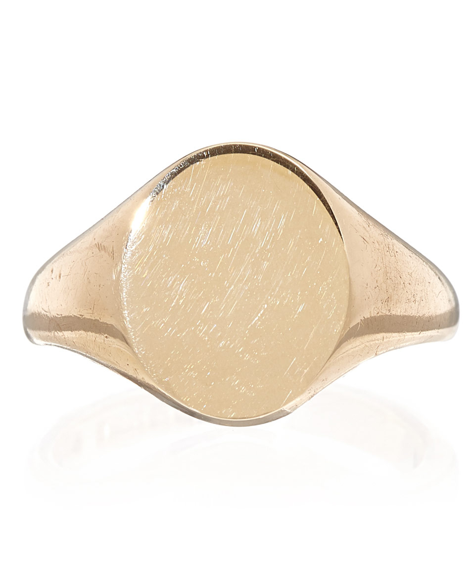 composition 9ct of gold Metallic  Ring Gold Lyst Antique  Oval in vogel Annina Signet